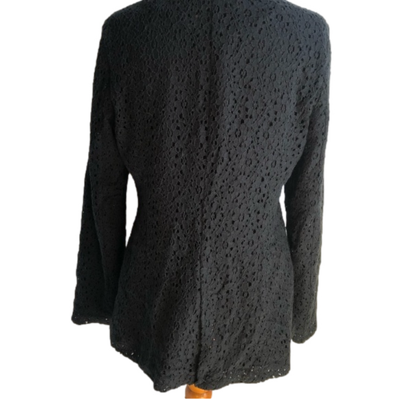 DANA BUCHMAN Jet Black Lined Blazer style - Picture 4 of 11